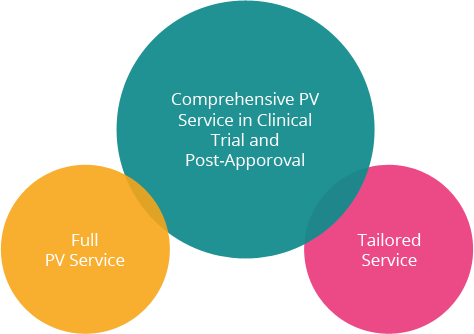 [ Comprehensive PV services from clinical phase to post-approval ]